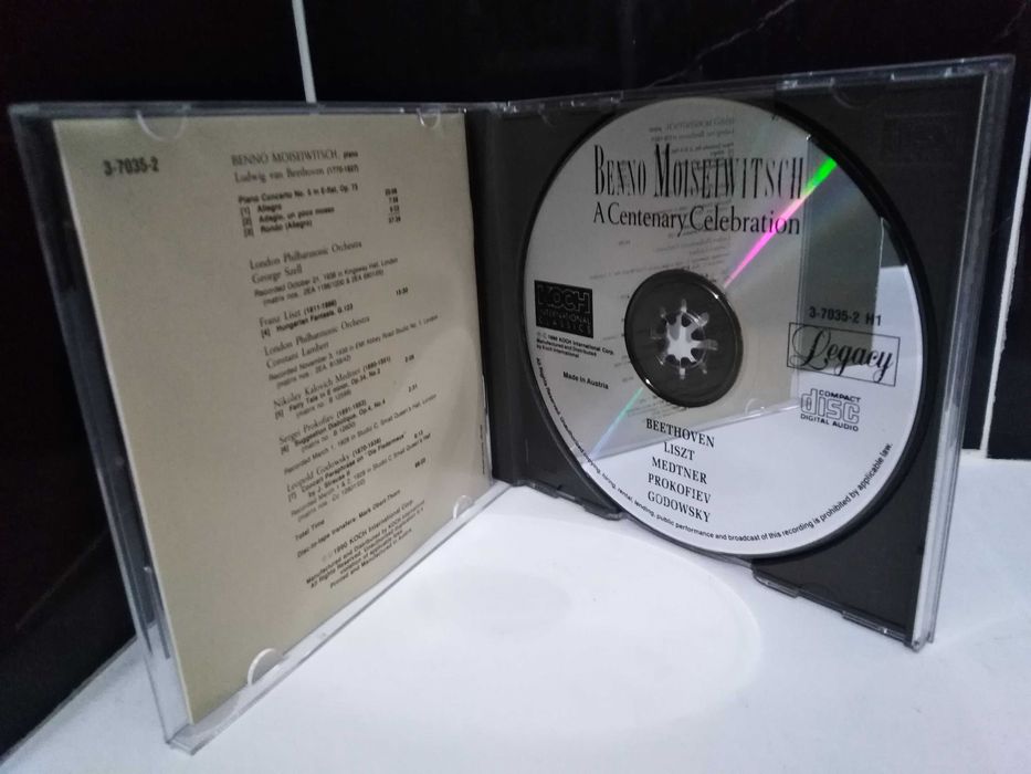 Cd Benno Moiseiwitsch -A Centenary Celebration.