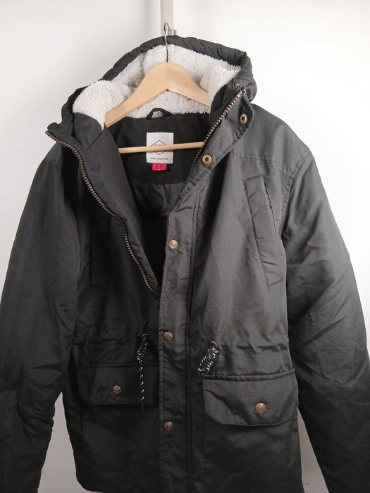 Lee Cooper kurtka damska czarna parka zimowa z kapturem L