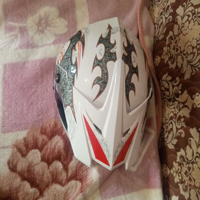 Мотошолом Эндуро Pit Bike Fatan GLOSS White