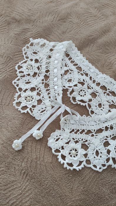 Накладний/знімний мереживний комірець ручної роботи