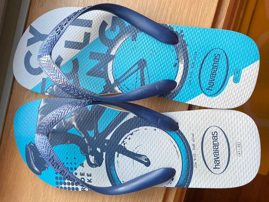 Chinelos Havaianas Homem 43/44 verdadeiros -Bicicleta