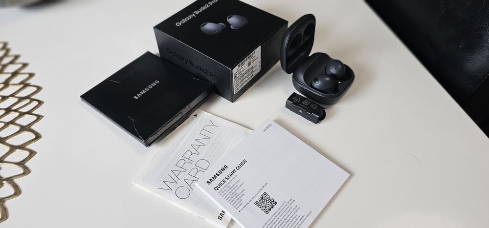 Samsung Galaxy Buds 2 Pro czarne | ANC I idea| komplet+nowe oryg. gumk