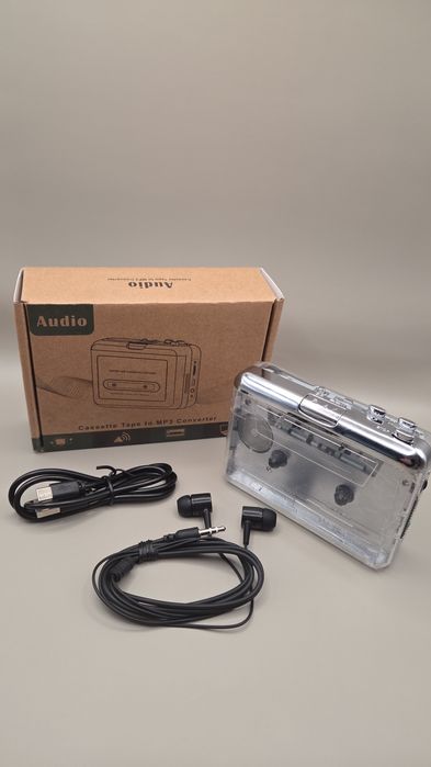 Przezroczysty walkman z funkcja przesyłania piosenek