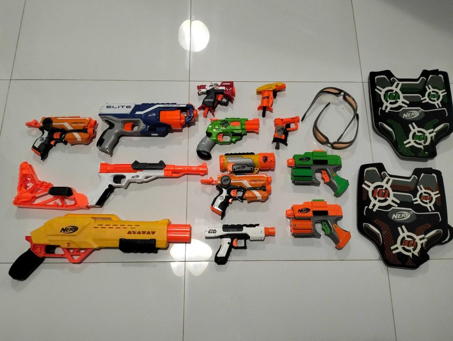 NERF pistolet okulary tarcza