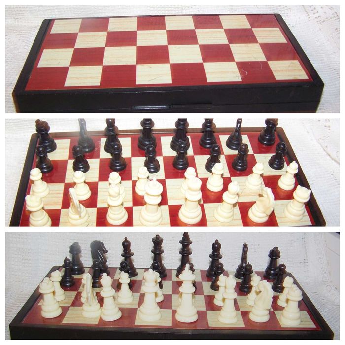 Магнитные шахматы и  деревянная шахматная доска