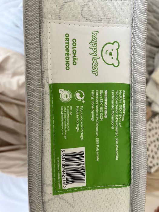 Colchao ortopedico molas infantil cama 120x60 pouco usado