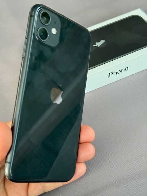 iPhone 11 64GB-czarny-Orange-1 właściciel, (bat. 80%)+ETUI (TOP STAN)