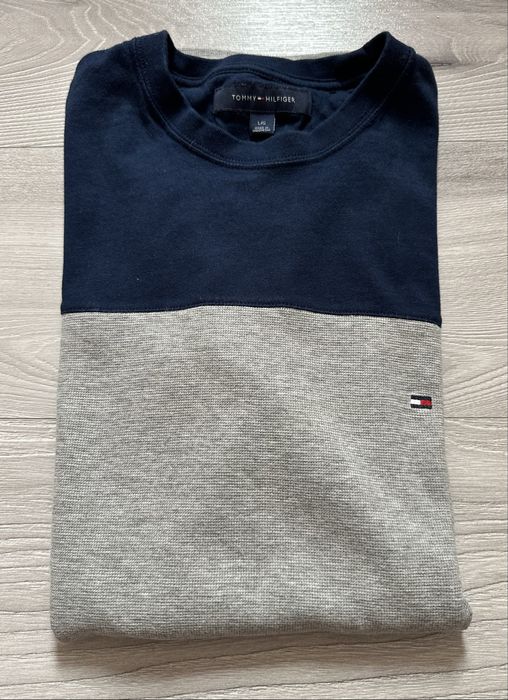 Szara bluzka krótki rękaw Tommy Hilfiger L