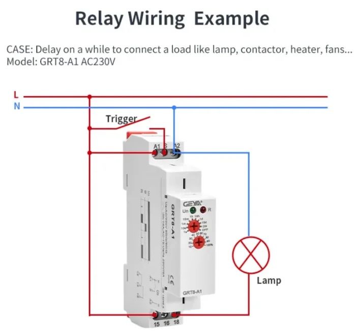 Реле времени GRT8-A 16A, AC/DC 12–240V