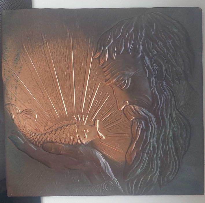 Чеканки панно часів СРСР "Золотая рыбка", та  "Гніздо", 1970-х років