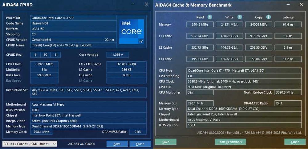 Процессор Intel Core i7-4770 3,4 GHz (Socket 1150) Гарантия 1 год