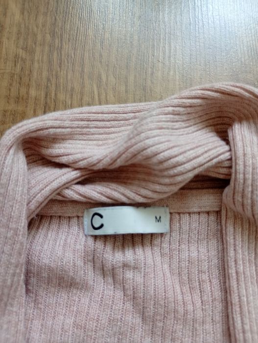 Piękny kardigan glamour uroczy wiskoza bawełna M