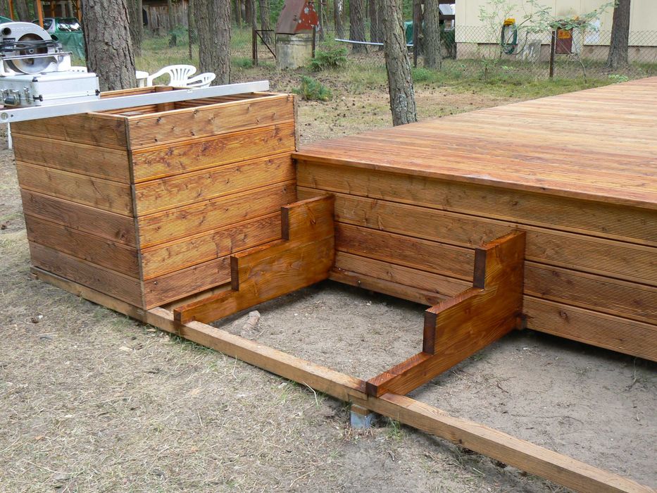 deski modrzewiowe na stopnie, stopnie, deski na pomost, ścieżki