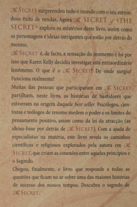 Livro "The Secret of The Secret" - Karen Kelly (2.ª Edição)