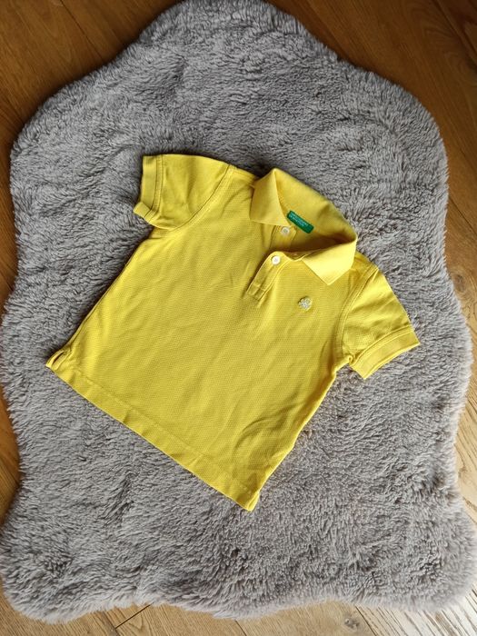 Żółta koszulka polo żywy kolor 92