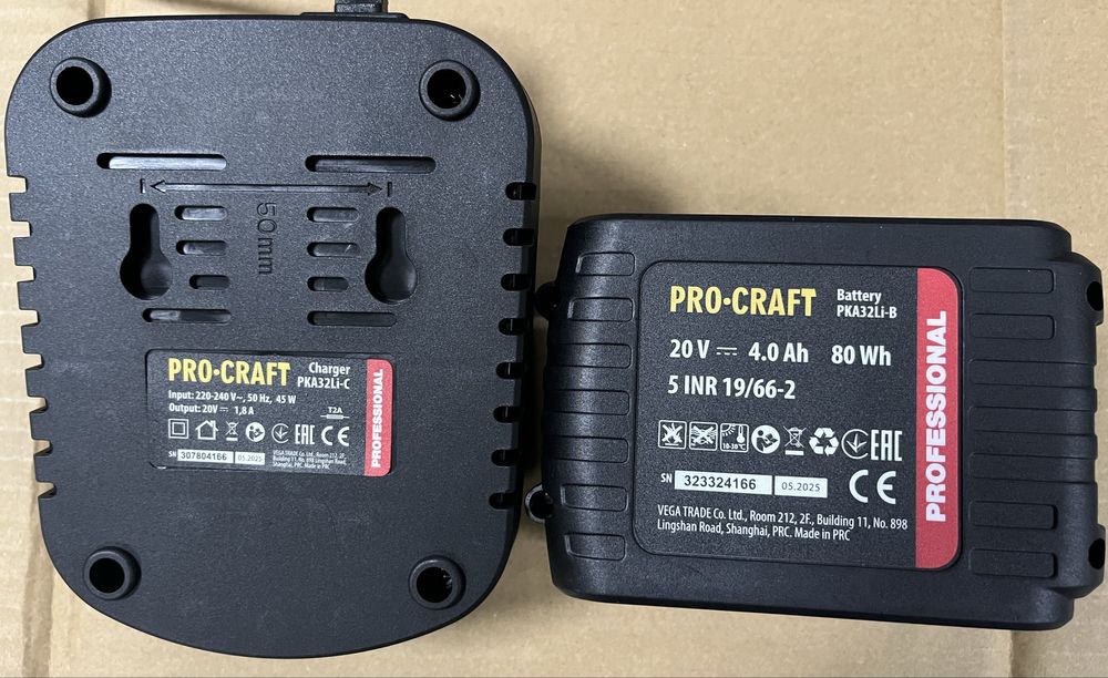 Акумуляторна пила PROCRAFT PKA32Li/ 2АКБ 4А таЗП/Маслонасо/шина15,20см