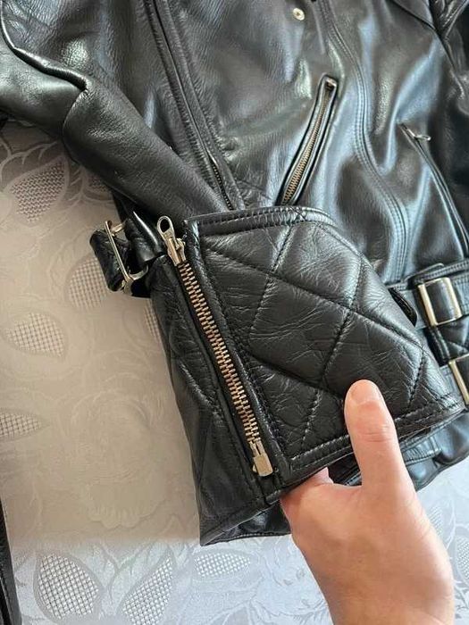 Kurtka skórzana męska motocyklowa ramoneska solidna L XL Erlmeier