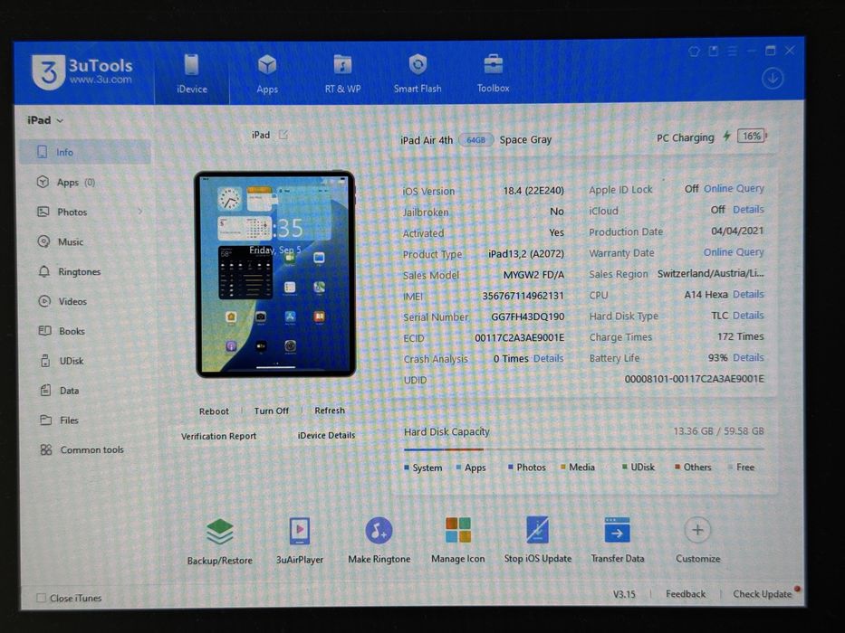 iPad Air 4 (A2072) - 64GB - Cellular (LTE) - faktura VAT 23%