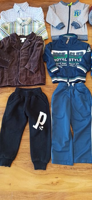 Sg Zestaw ubrań 86 kurtka 86  bluza 86 polar 86 spodnie 86 koszula 86