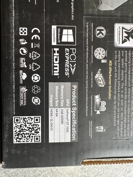 MSI Geforce GT 1030 AERO ITX