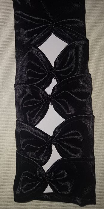 Czarne długie aksamitne  rękawiczki