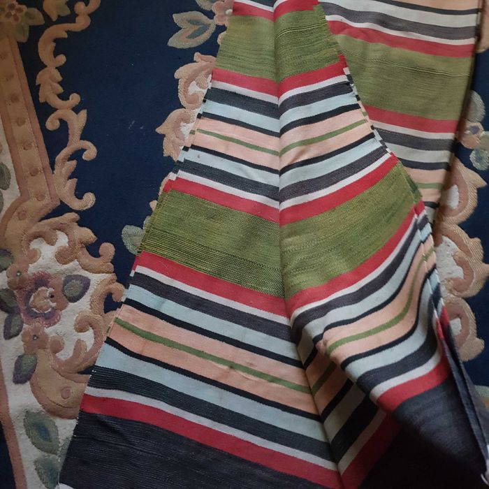 Старинное Большое Домотканное Рядно 3,5×1,3, Коврик, Винтаж