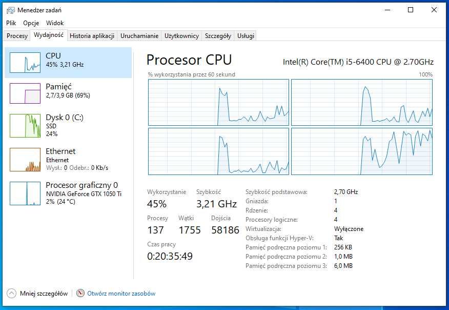 Komputer stacjonarny PC gamingowy