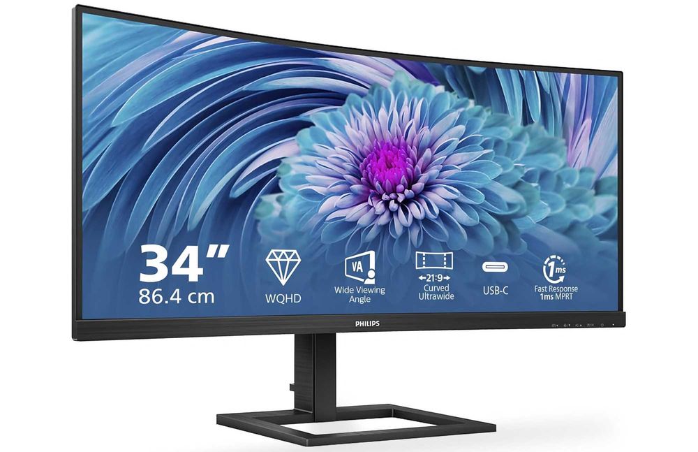 Monitor Philips 346E2CUAE/00 34" (3440x1440px, 100Hz, 1 ms)