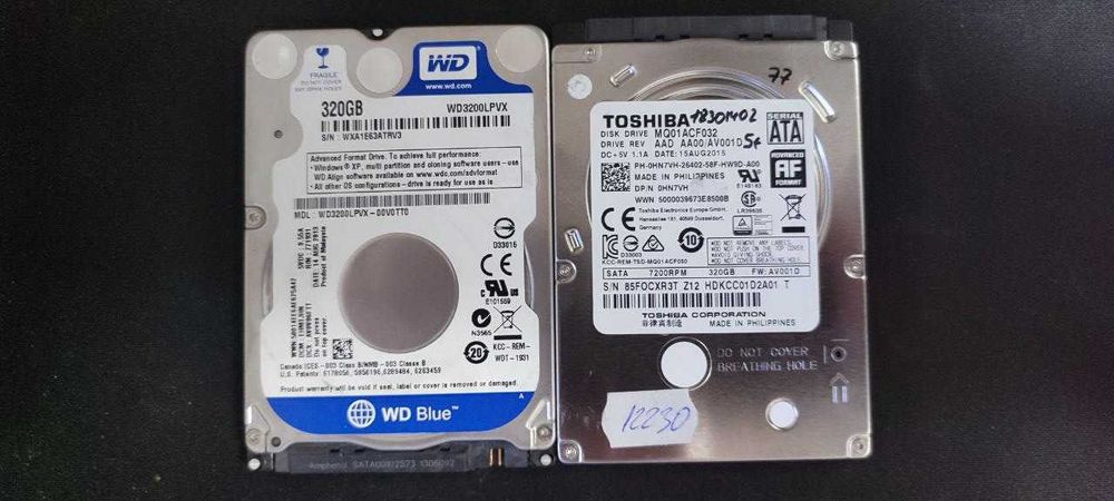 HDD SATA 2`5" (ноутбук) -3`5" (ПК) - 320\500 Gb