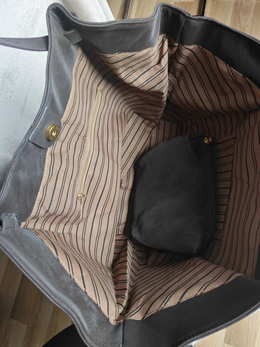 Torebka damska shopperka dark brown czarny brąz viral