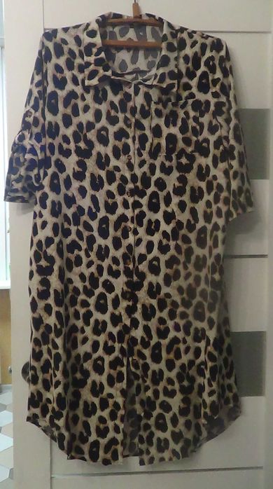 Платье рубашка большого размера новое