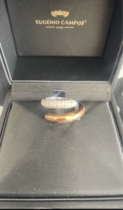 Anel ouro branco e rosa com 37 diamantes !