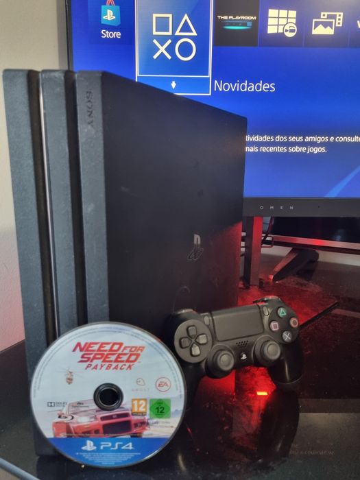 Ps4 Pro 4K + jogo + comando oficial  - Firmware 14.00