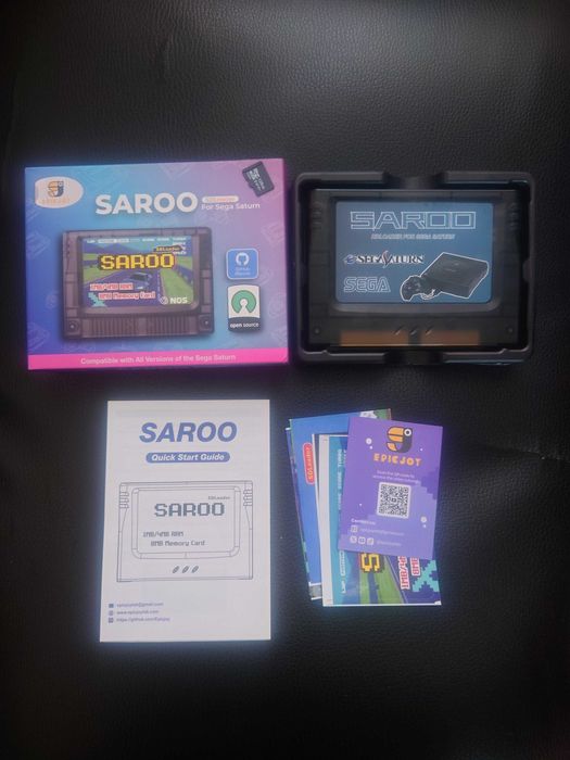 Флеш-картридж для sega saturn с картой памяти с играми