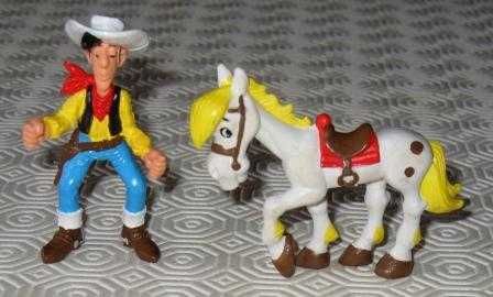 Lucky Luke e Joly Jumper em PVC