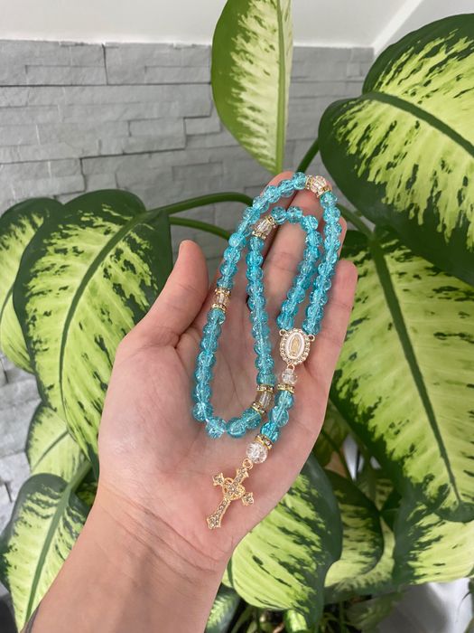 Różaniec szklany handmade