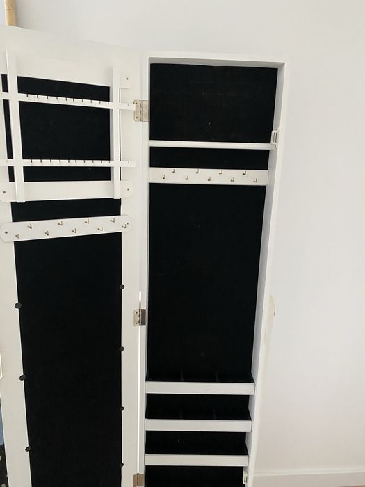 Espelho de pé branco