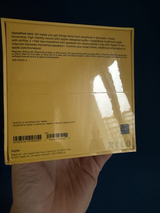 Колонка Apple HomePod mini Yellow (MJ2E3) нова, запечатана