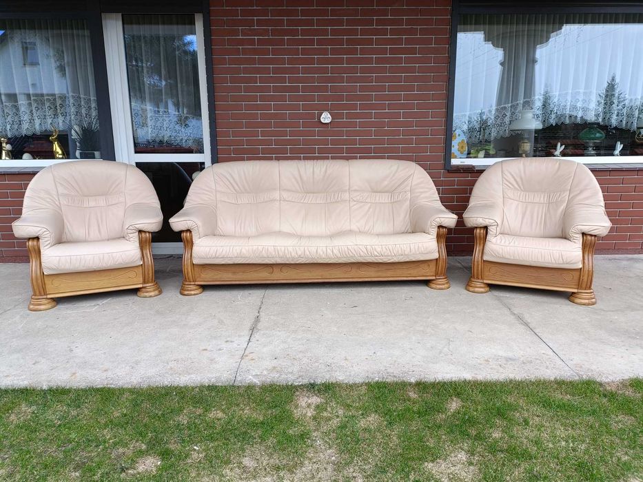 Sprzedam narożnik ze skory -Skóra -skórzany –skórzana -skórzane