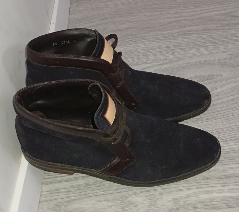 Bota Louis Vuitton Chukka Masculina - Camurça azul Navi - Tam. 42