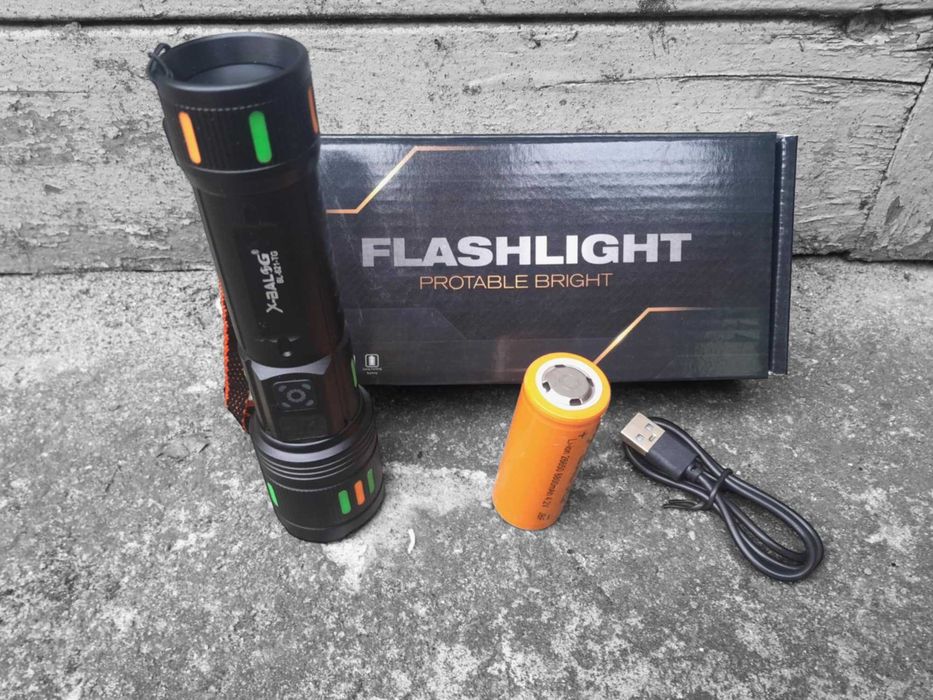 Latarka LED Taktyczna BL 621 Akumulatorowa USB-C Cyfrowy Wyświetlacz