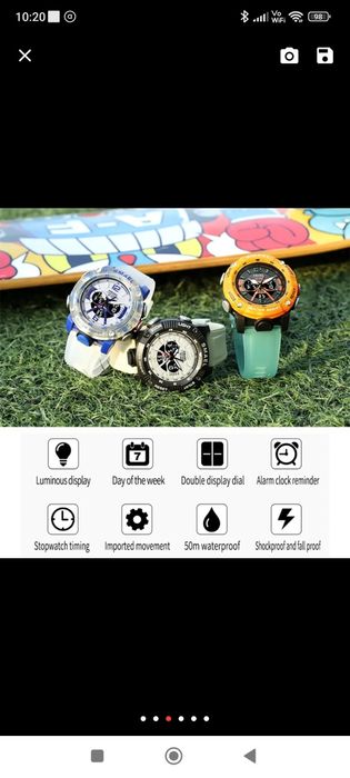 Hit zegarek unisex Smael sportowy wodoodporny Led