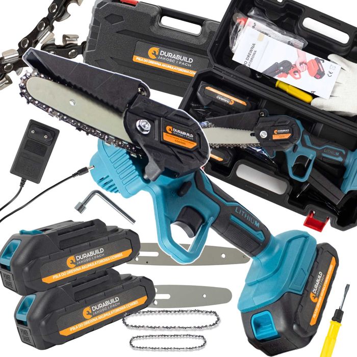 Piła Łańcuchowa Akumulatorowa Mocna Pilarka Gałęziówka Ręczna Ogród