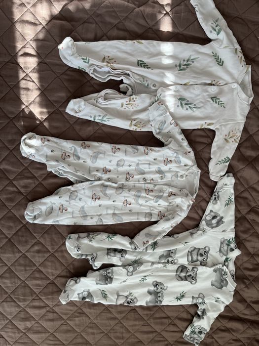 Zestaw 14 Pajacykow rozm 62 dear eco/ carters / cuddle dreams / next /