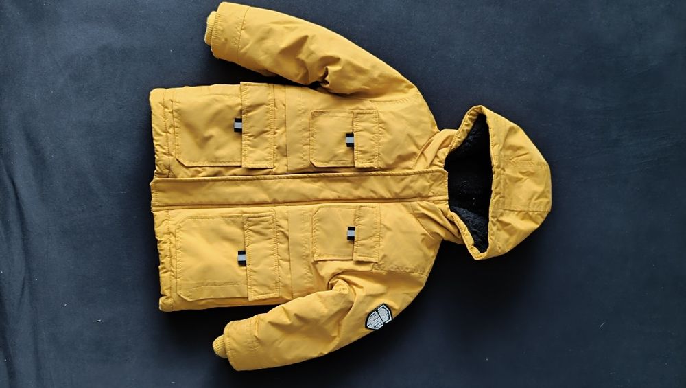 Gruba zimowa kurtka parka Urban skate smyk 98