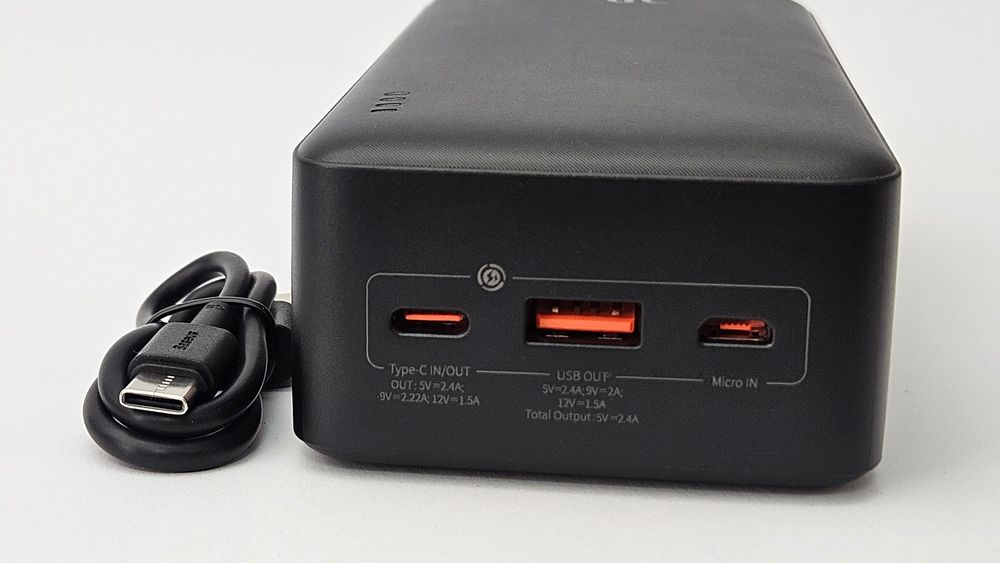 Powerbank Baseus Airpow Fast Charge 20W 30000mAh z kablem USB-C - USB-C 30cm - czarny | xXE