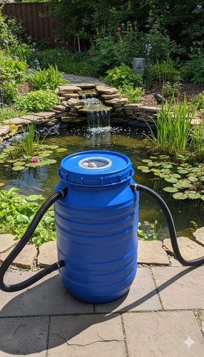 Beczka na wodę deszczówkę zboże kukurydzę, kompost, filtr