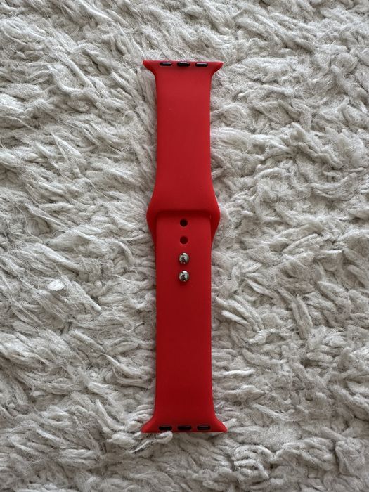 Bracelete Apple Watch 38/40/41 mm de silicone vermelho