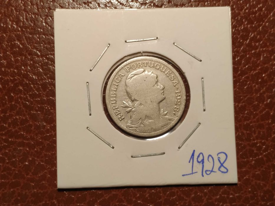228 Portugal - moeda de 50 centavos de 1928 Alpaca