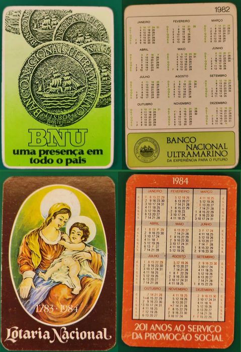 Calendários sobre vários temas.